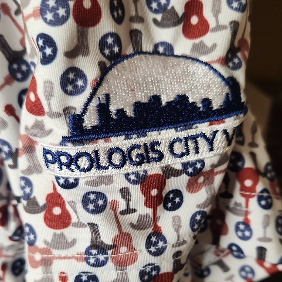 Rhoback Nashvegas Red, Blue, and Gray Patterned Shirt Size Large - Picture 4 of 8